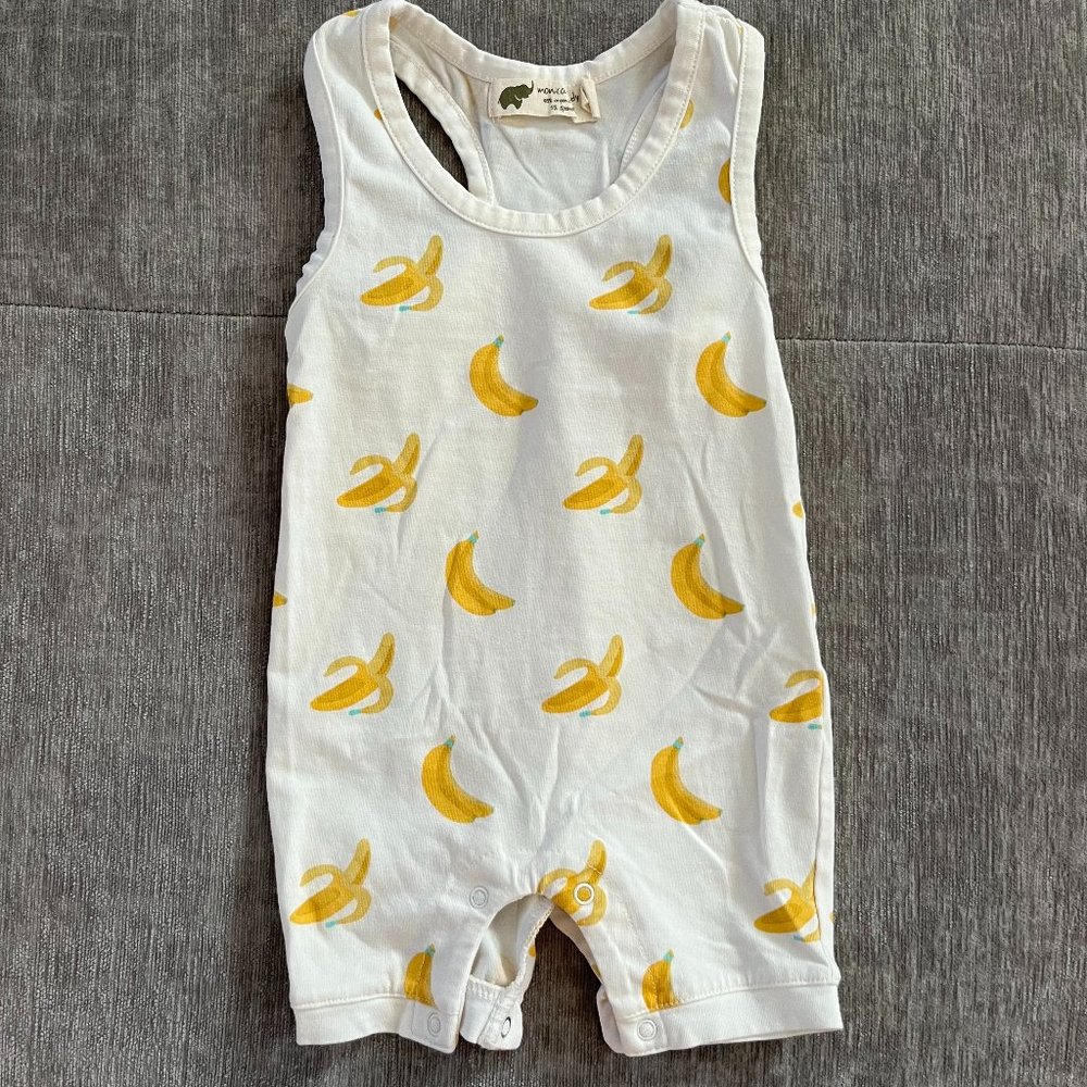 Monica + Andy Banana Racerback Shortall 3-6M